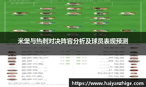 米堡与热刺对决阵容分析及球员表现预测