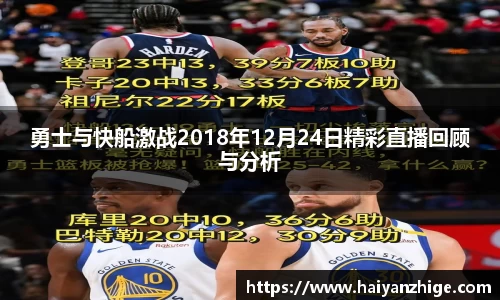 勇士与快船激战2018年12月24日精彩直播回顾与分析
