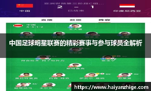中国足球明星联赛的精彩赛事与参与球员全解析